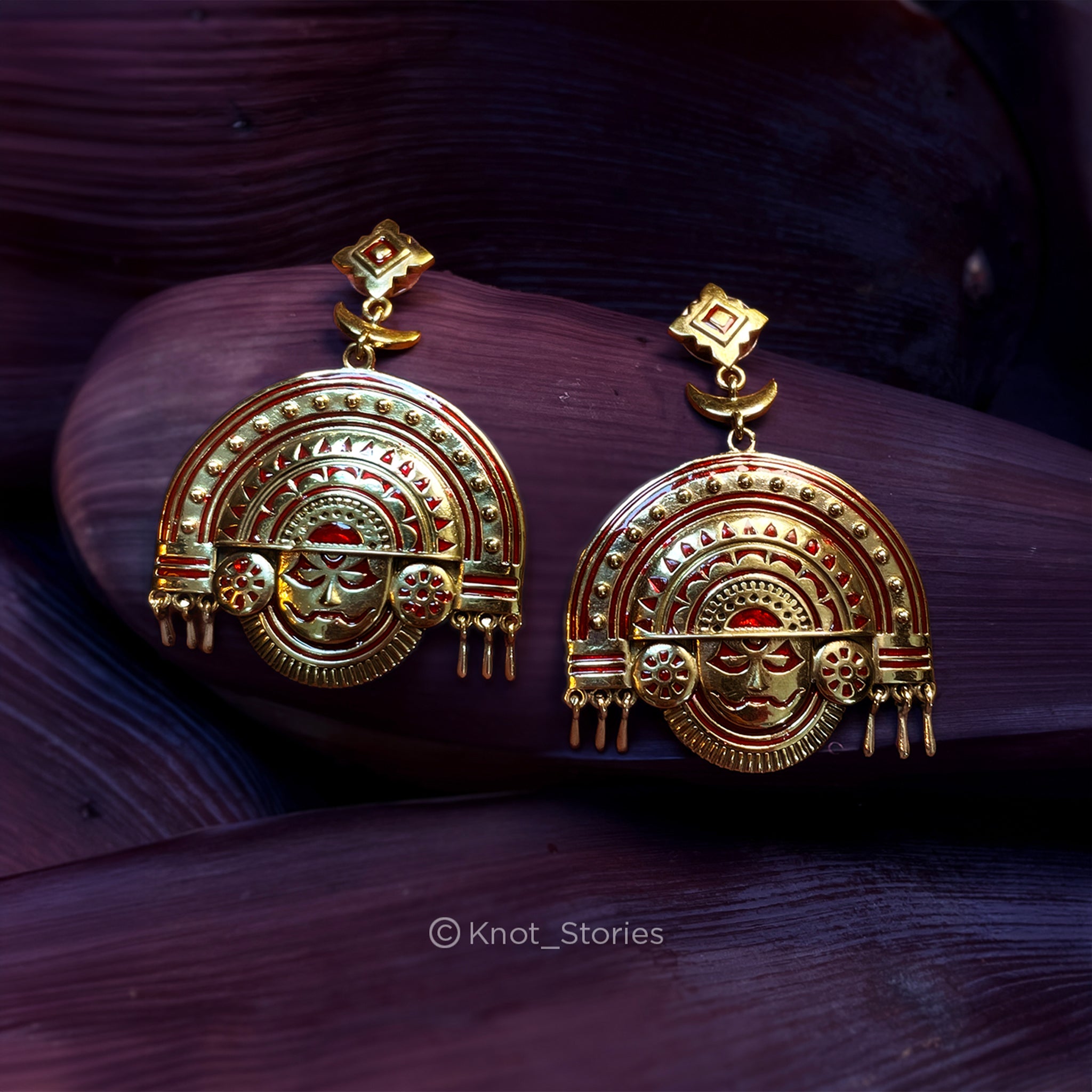 Theyyam Earrings Red